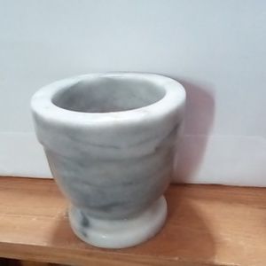 Italian Marble heavy  mortar  for grinding, heavy solid bowl  gray 4 x 4 inches.